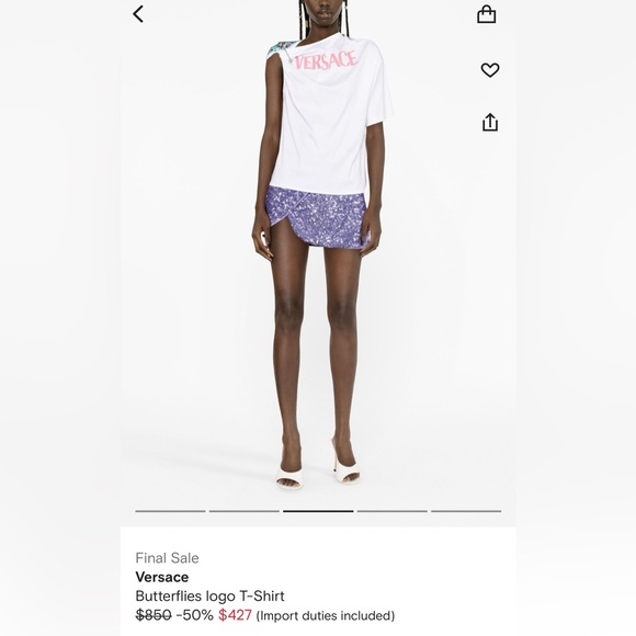 Versace butterflies logo top with Medusa pin - Picture 4 of 10